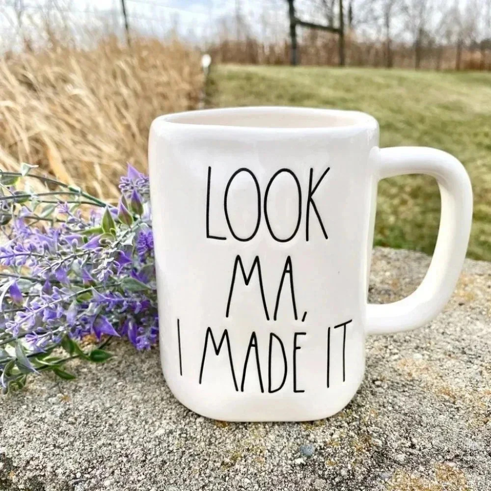 NEW Rae Dunn - LOOK MA, I MADE IT - Fun Large 16 oz Ceramic Coffee Mug/Cup